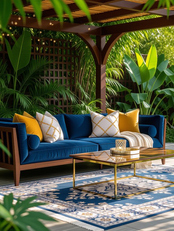 glamorous outdoor lounging sofas