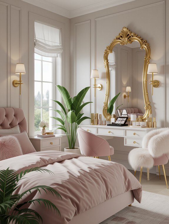 glamorous vanity area design