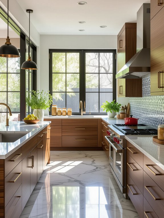 glass elements in kitchens