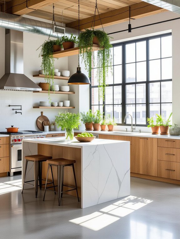 greenery in urban lofts