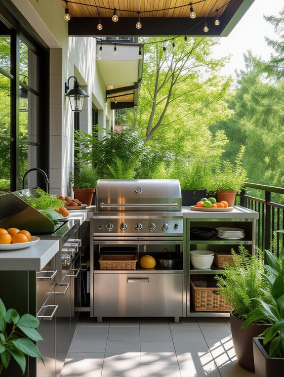 grill storage enhances convenience