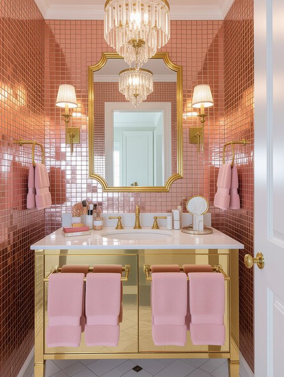 hollywood glam bathroom decor