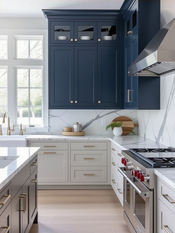 indigo and gray elegance