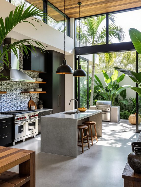 indoor outdoor culinary spaces