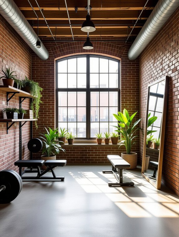 industrial chic home gym
