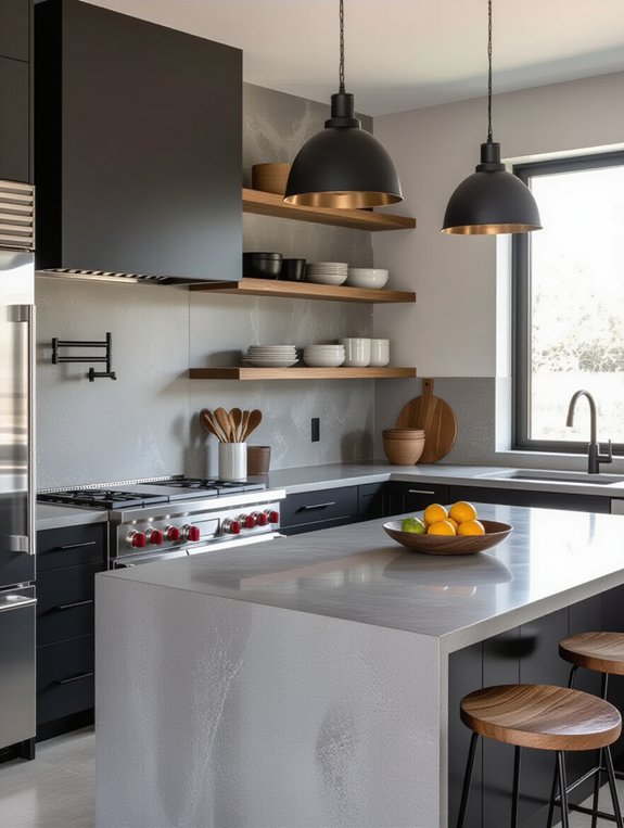 industrial chic quartz countertops