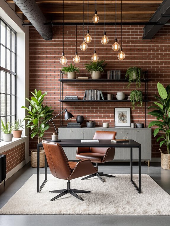 industrial minimalist workspace design