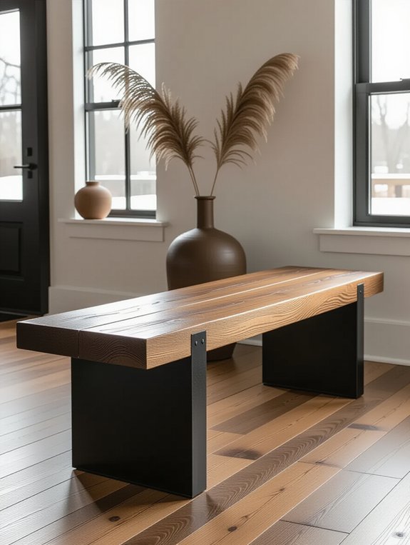 industrial wood and metal