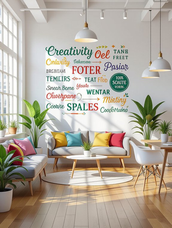 inspirational quote wall tips