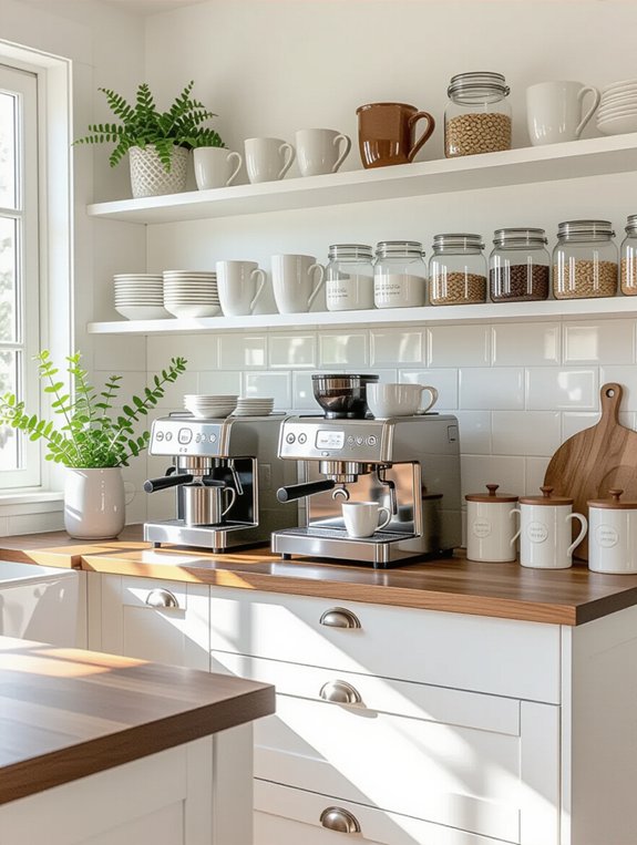 inviting coffee station display