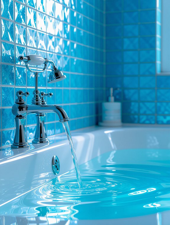 iridescent blue tile elegance