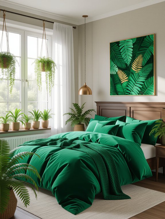 jewel toned luxurious bedroom retreat