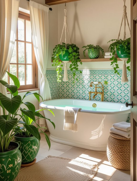 lush greenery for bathrooms