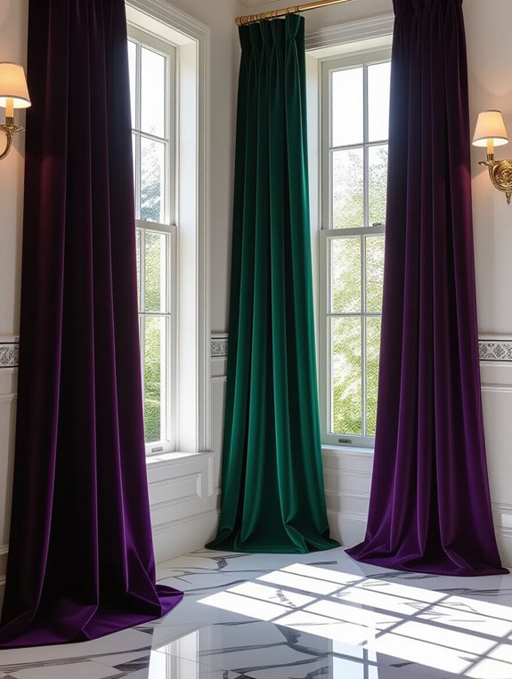 luxurious jewel tone bathroom