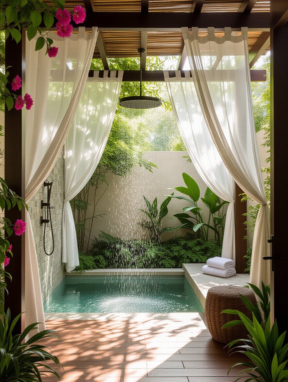 luxurious outdoor bathing experience