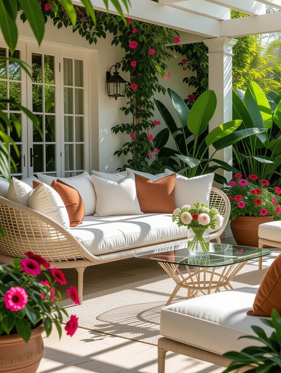 luxurious outdoor relaxation space