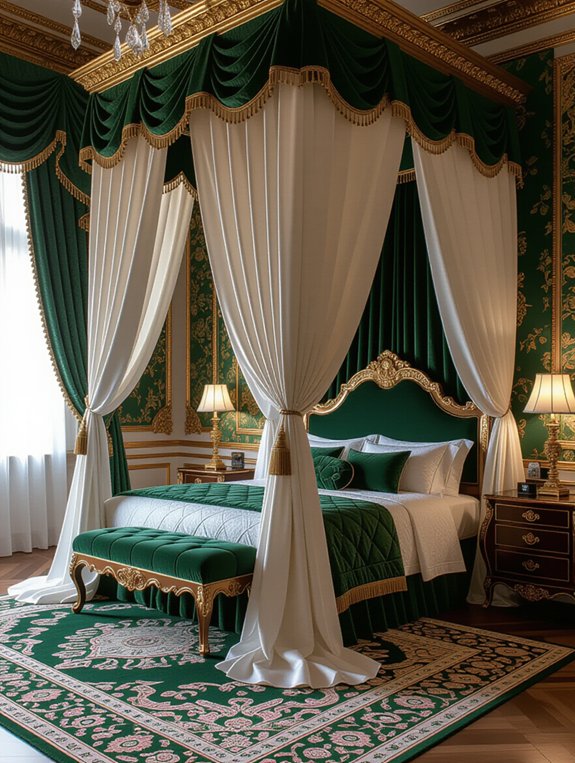 luxurious regal bedroom retreat