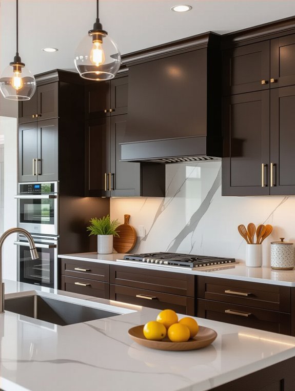 luxurious rich espresso cabinets