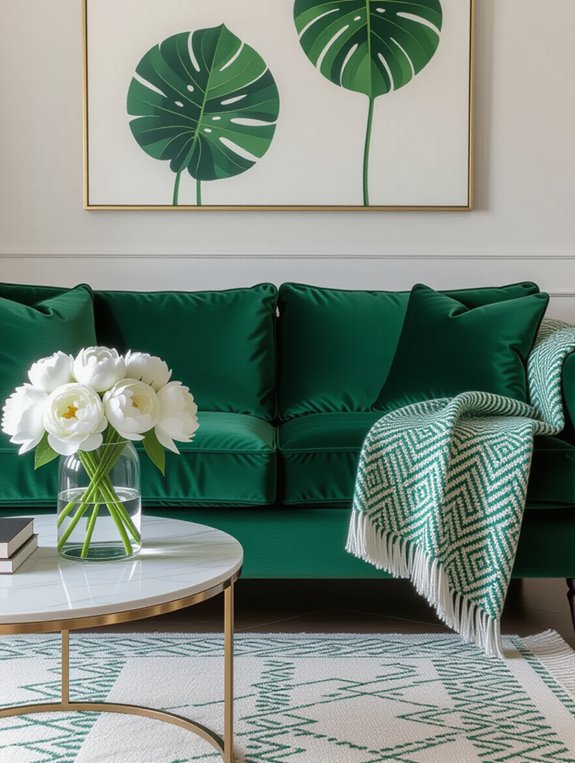 luxurious velvet couch elegance