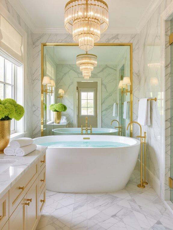 luxury gold bathroom accents