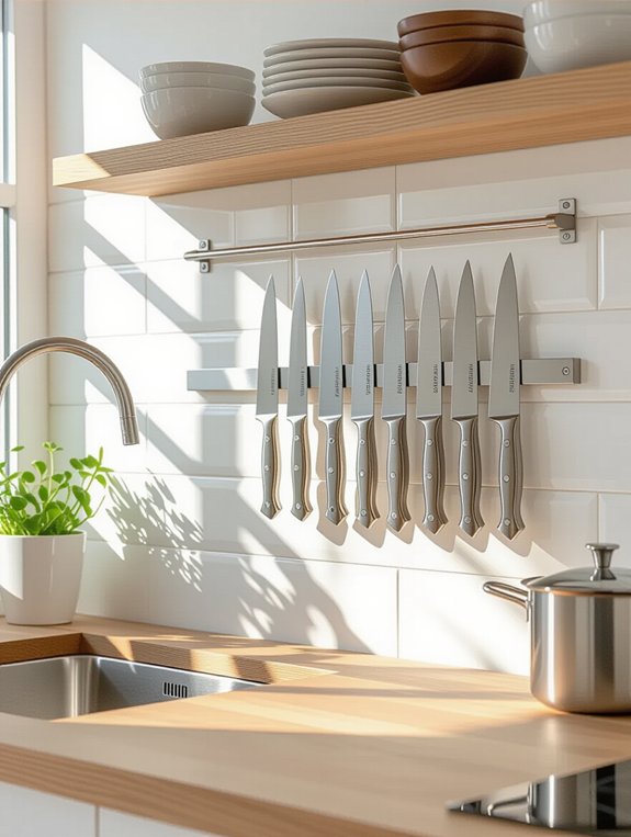 magnetic knife organization solution