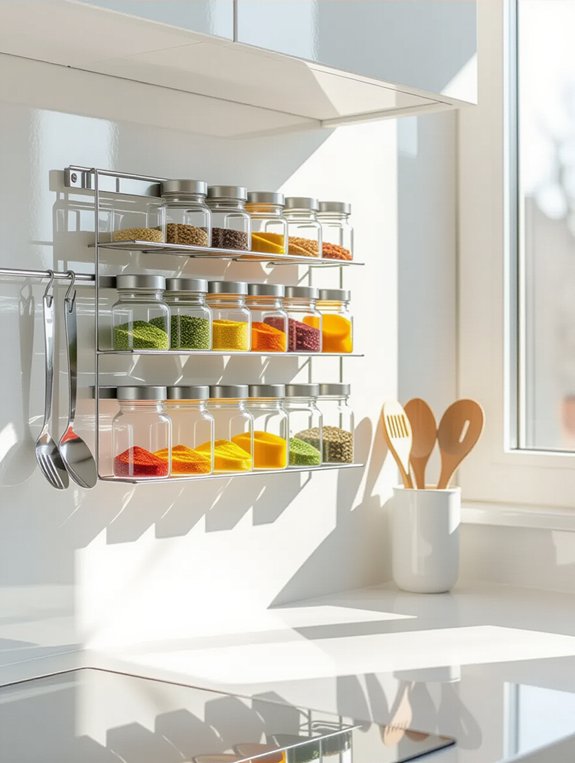 magnetic spice rack organization