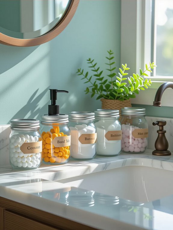 mason jars for organization