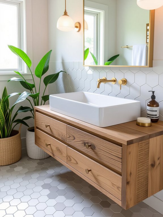 maximize bathroom counter space