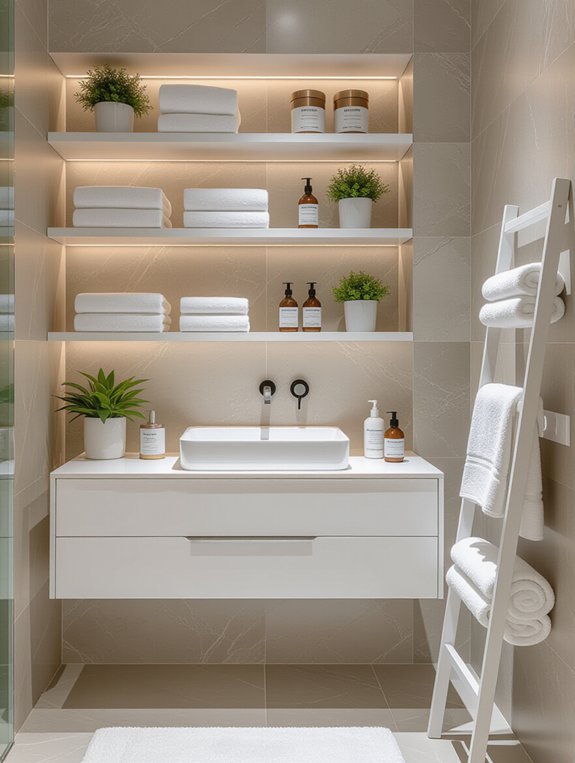 maximize bathroom storage efficiently