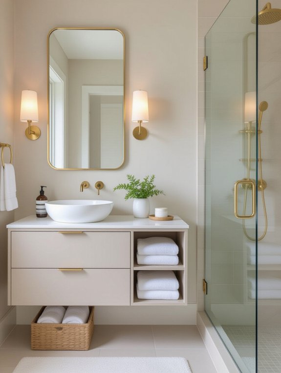 maximize bathroom storage space