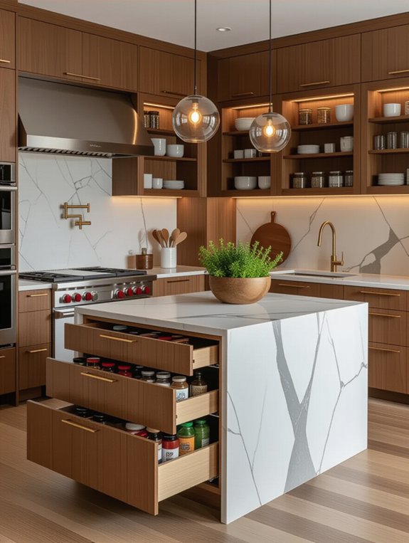 maximize kitchen island storage