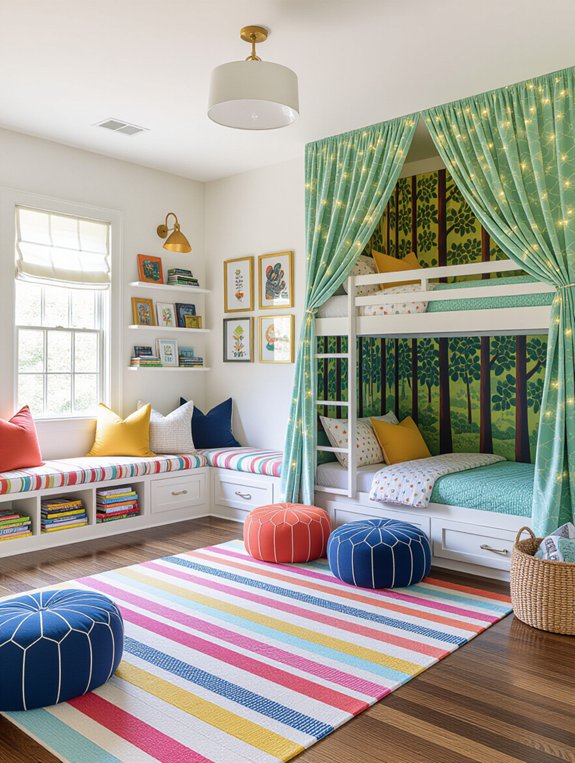 maximize space with bunk beds