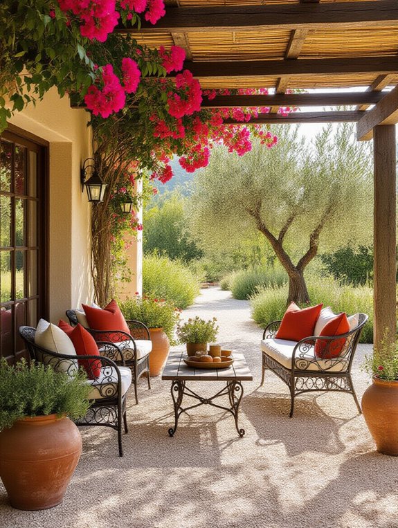 mediterranean garden patio retreat