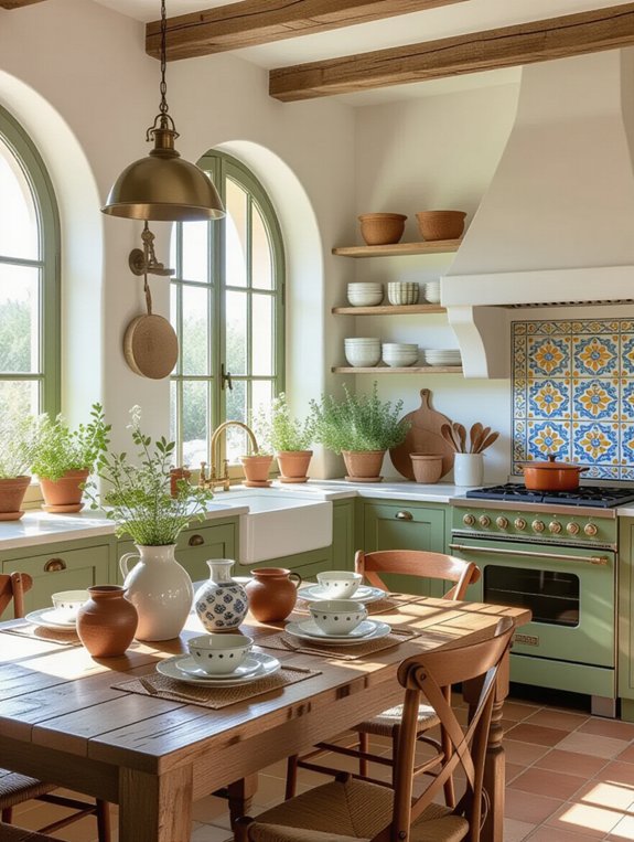 mediterranean inspired kitchen warmth