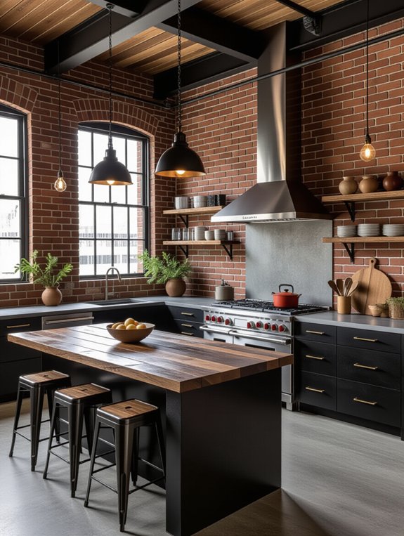 metal accents enhance kitchens