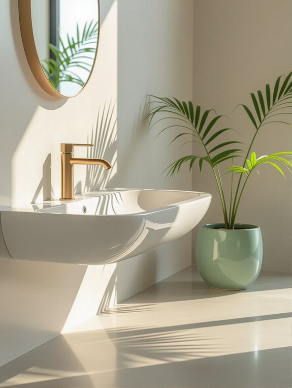 minimalist bathroom sink features