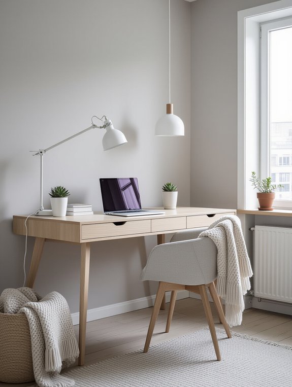 minimalist scandinavian home office