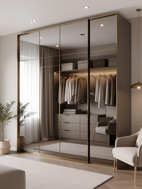 mirror doors enhance functionality