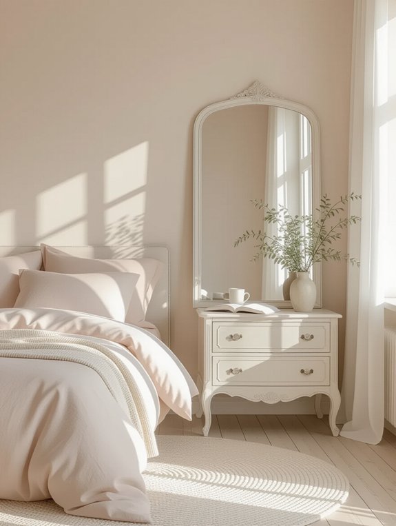 mirrors enhance bedroom spaciousness