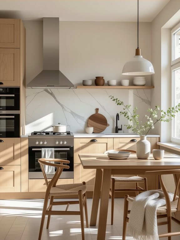 mixed materials for kitchens