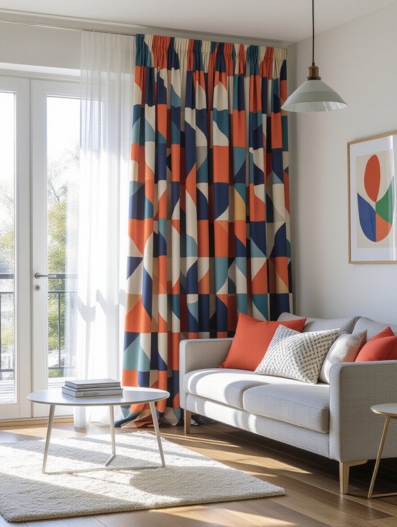 modern geometric print decor