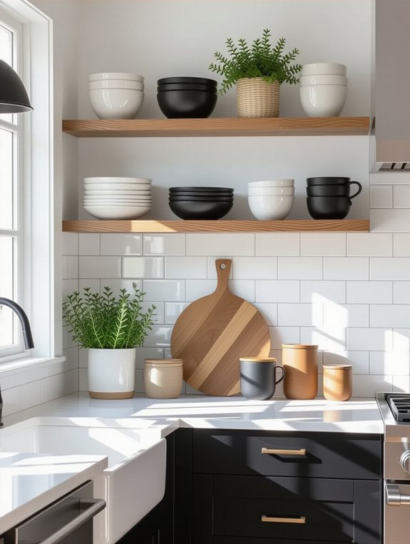 modern geometric shelving units