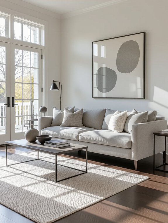 modern gray couch elegance