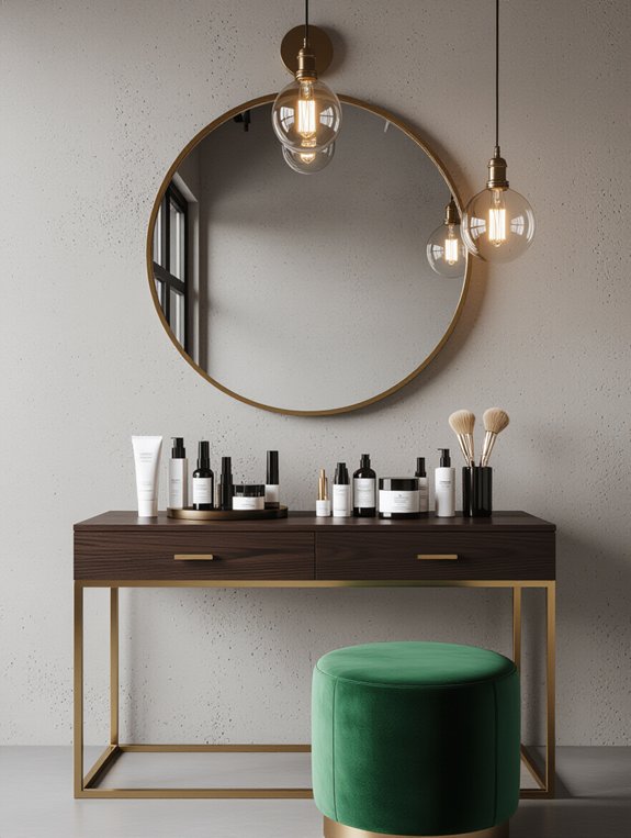 modern industrial bedroom vanity