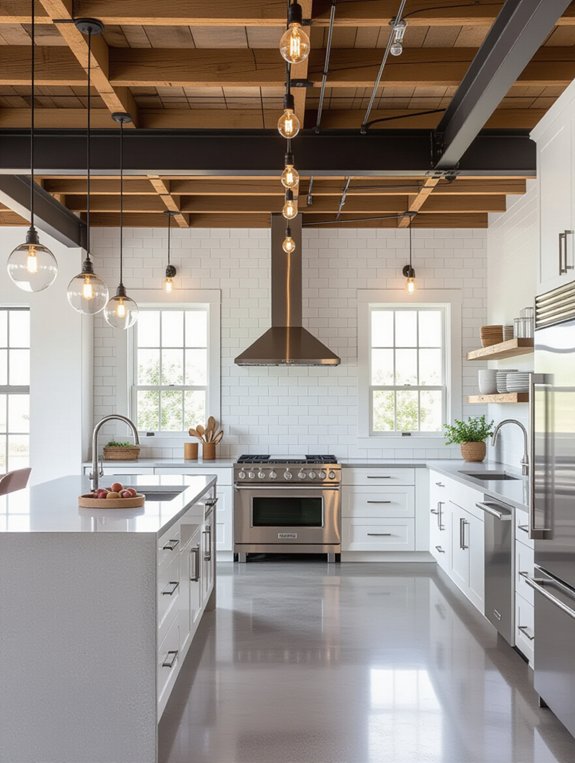 modern industrial white kitchen