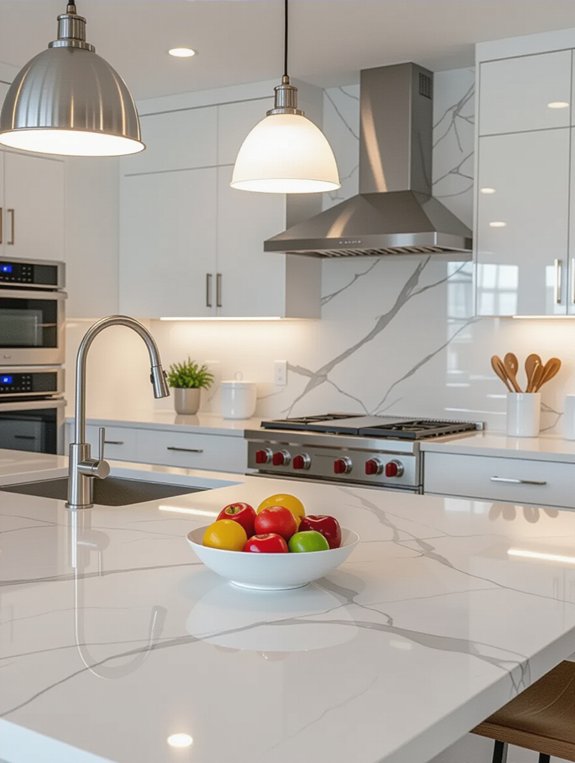 modern luxury white quartz