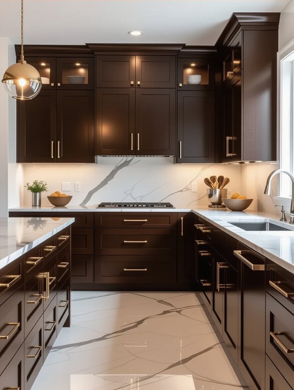 modern two tone kitchen cabinets