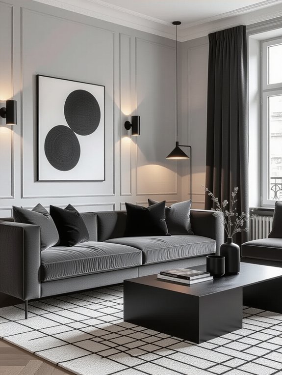 monochromatic design with patterns