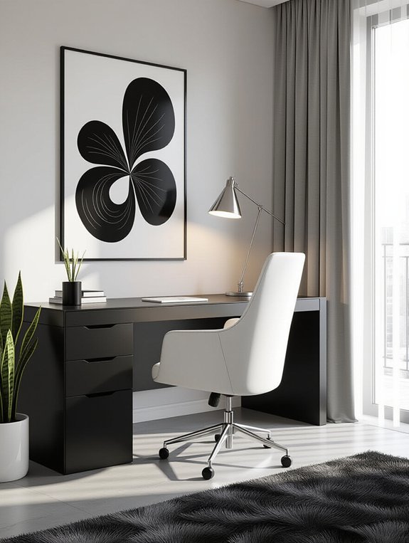 monochrome workspace sophistication achieved