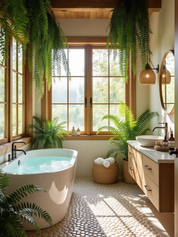 nature inspired bathroom tranquility